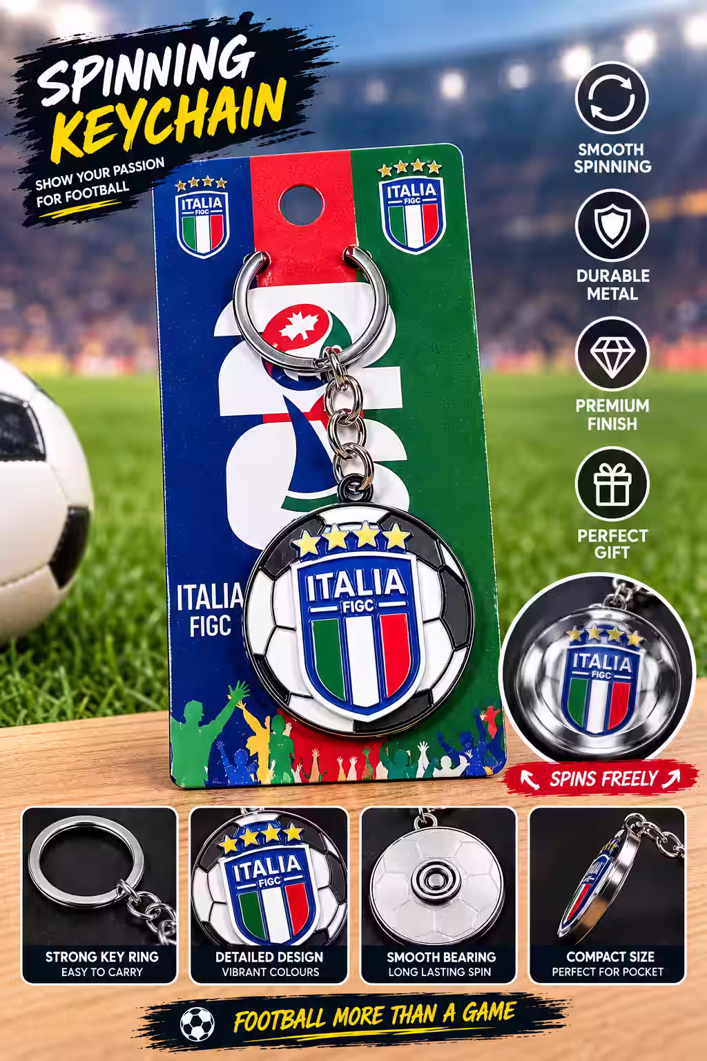 ITALIA SPINNER KEYCHAIN PREMIUM